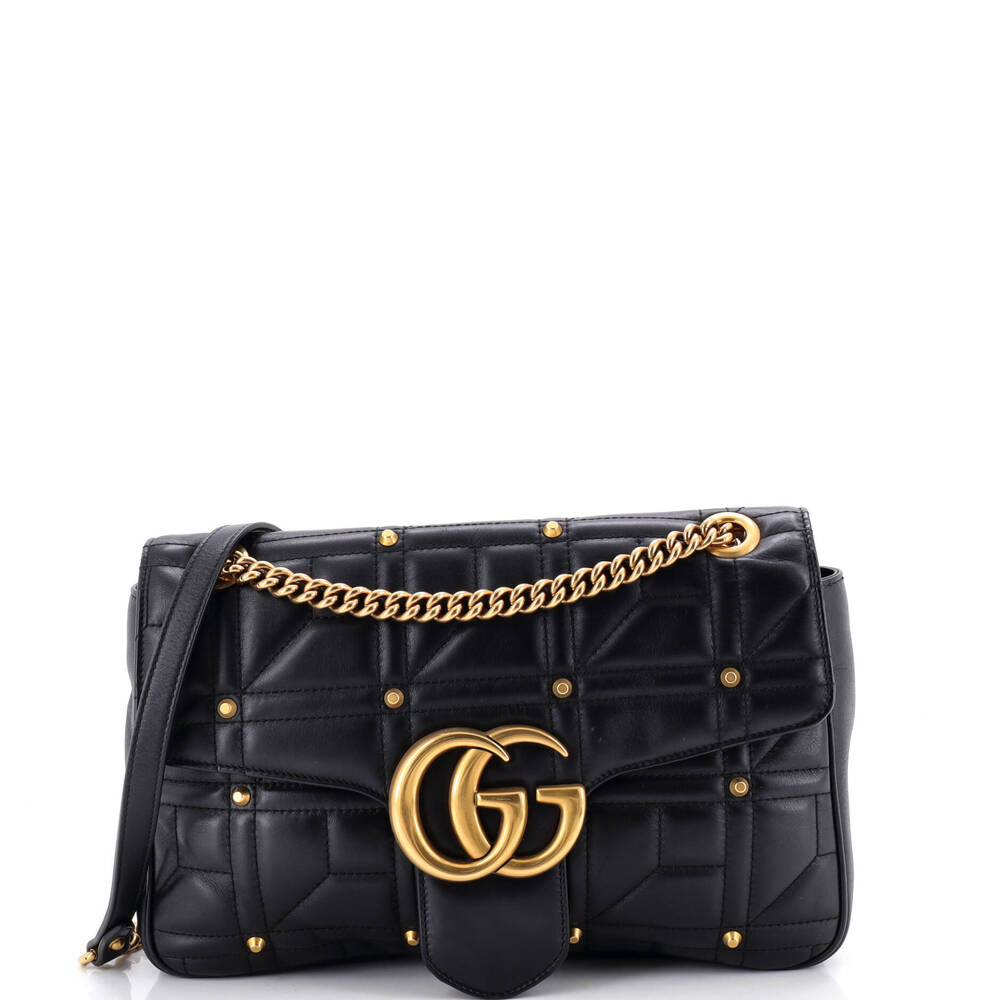 Gucci Gg Marmont Flap Bag Studded #267908G22B